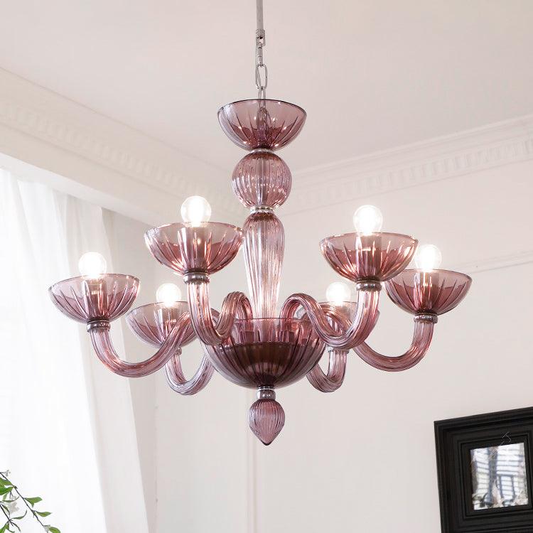 Ares Glass Chandelier | Handcrafted Murano-Style Pendant Light for Modern Interiors