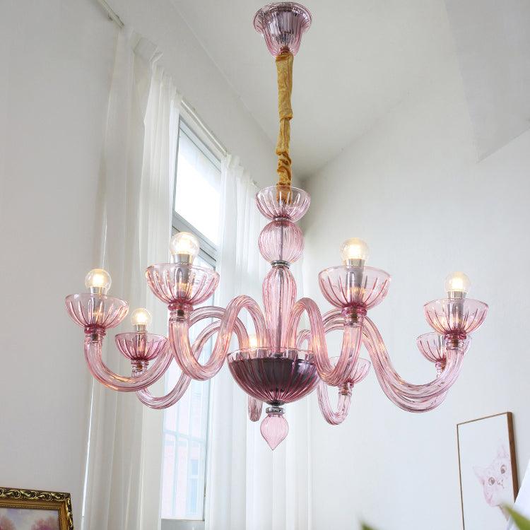 Ares Glass Chandelier | Handcrafted Murano-Style Pendant Light for Modern Interiors