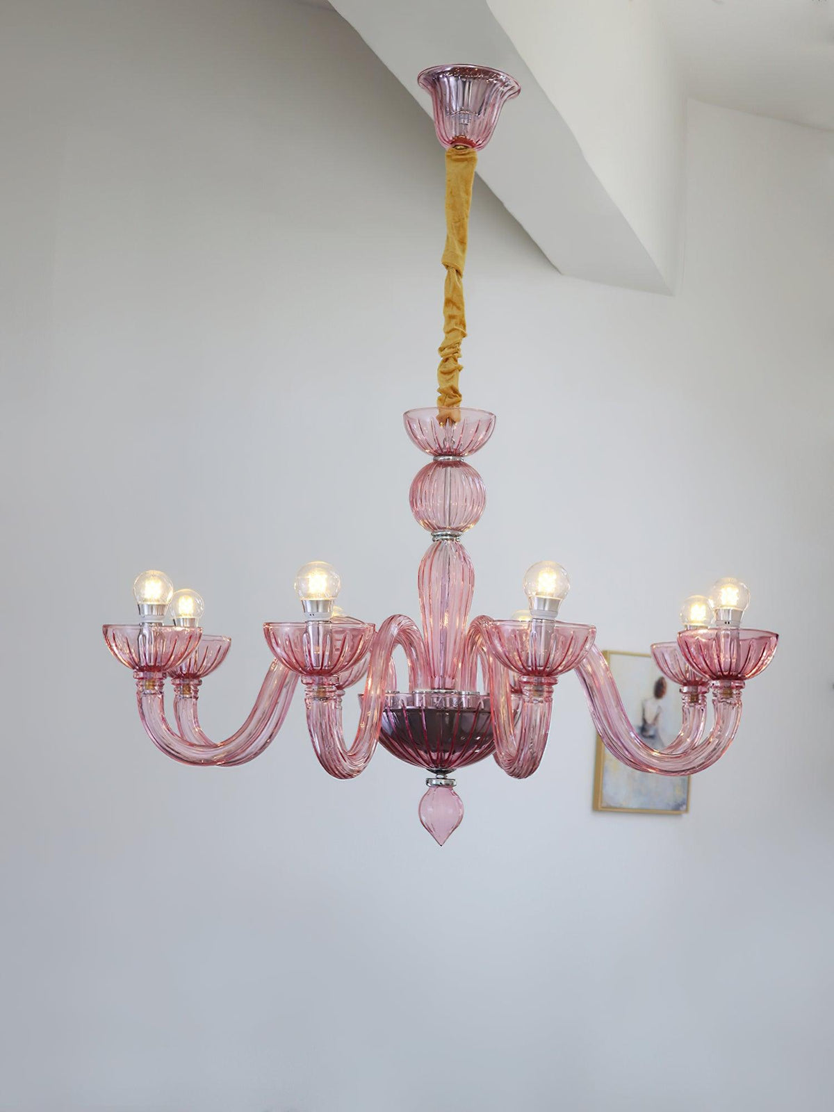 Ares Glass Chandelier | Handcrafted Murano-Style Pendant Light for Modern Interiors