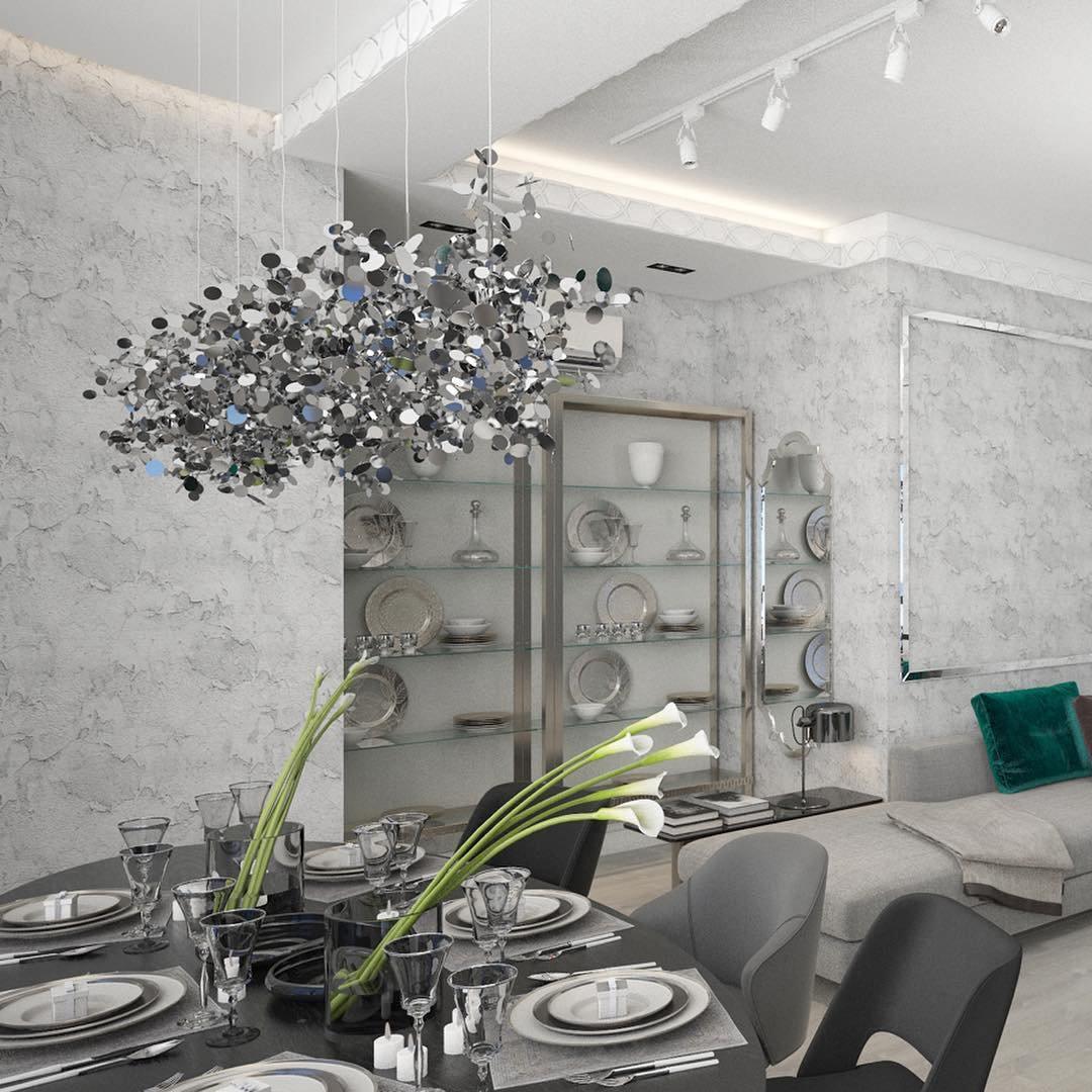 Luminex Modern Cloud Pendant Light – Designer Stainless Steel Chandelier