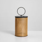 Arlette Solar Lantern Outdoor Lamp with Rattan Shade