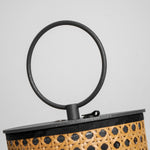 Arlette Solar Lantern Outdoor Lamp with Rattan Shade