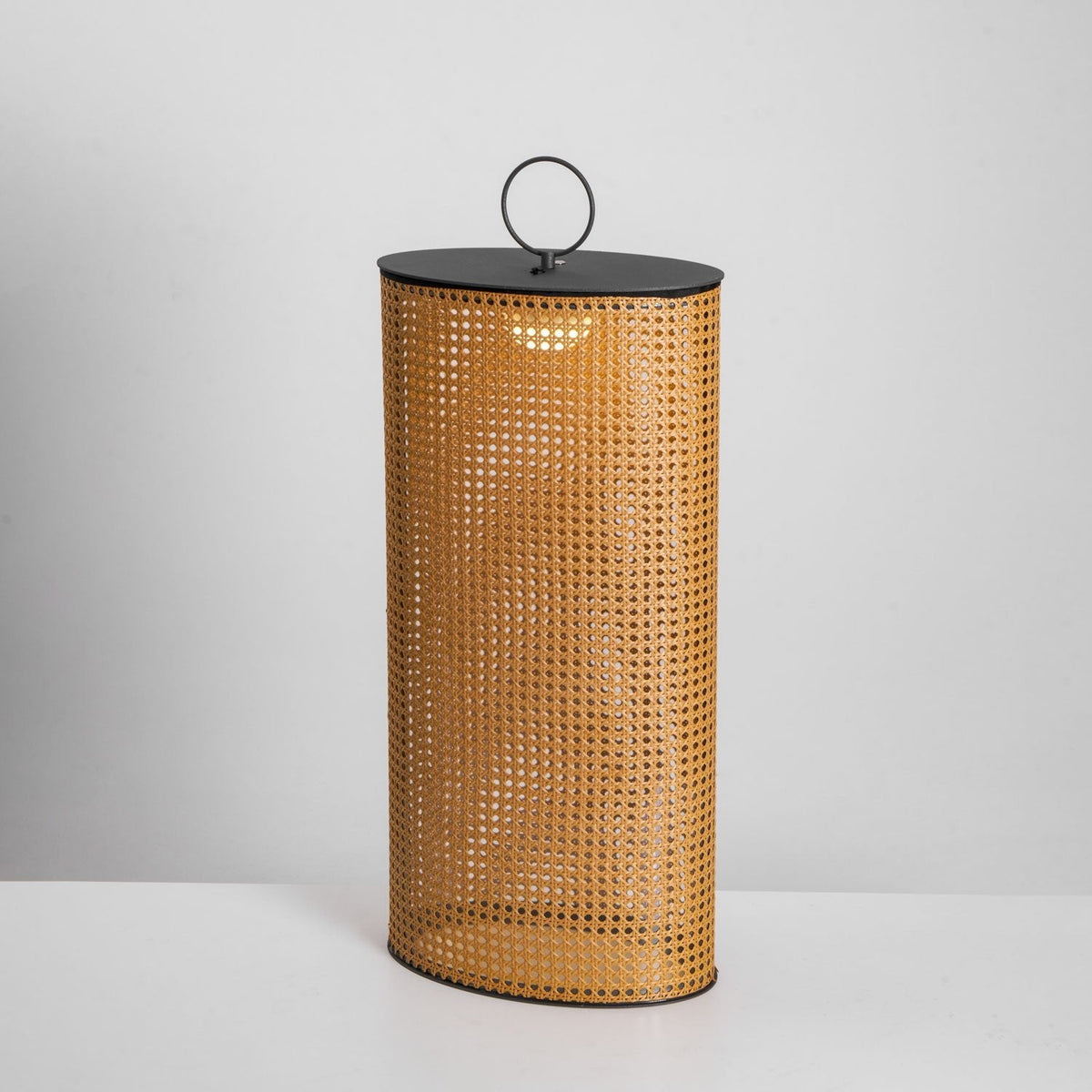Arlette Solar Lantern Outdoor Lamp with Rattan Shade