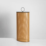 Arlette Solar Lantern Outdoor Lamp with Rattan Shade