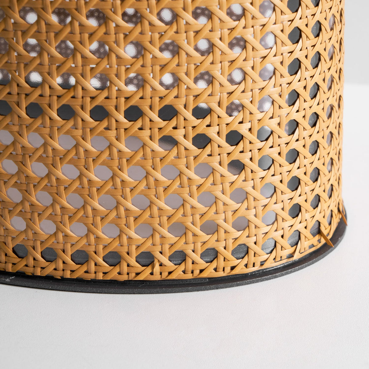 Arlette Solar Lantern Outdoor Lamp with Rattan Shade