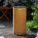 Arlette Solar Lantern Outdoor Lamp with Rattan Shade