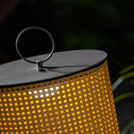 Arlette Solar Lantern Outdoor Lamp with Rattan Shade