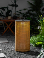 Arlette Solar Lantern Outdoor Lamp with Rattan Shade