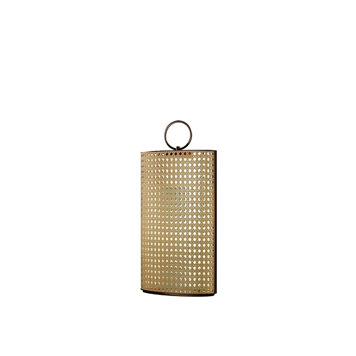Arlette Solar Lantern Outdoor Lamp with Rattan Shade