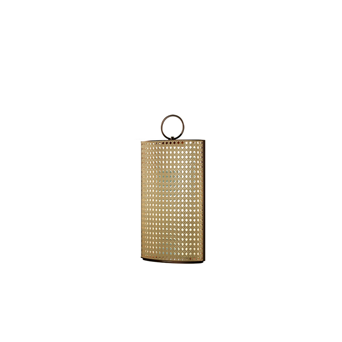 Arlette Solar Lantern Outdoor Lamp with Rattan Shade