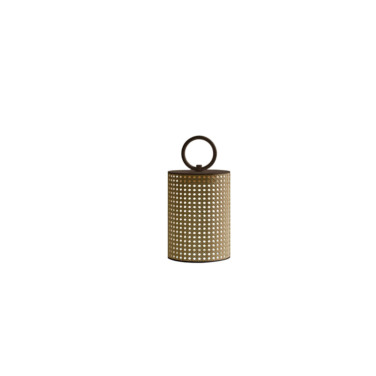 Arlette Solar Lantern Outdoor Lamp with Rattan Shade