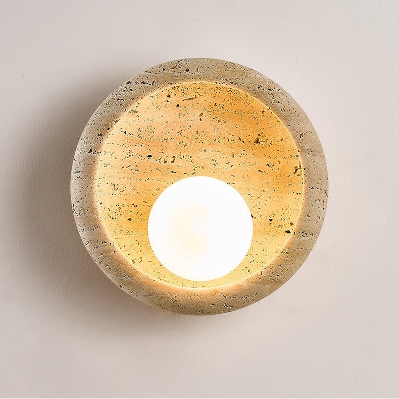 Arlo Travertine Wall Sconce — Organic Modern Stone Lighting