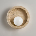 Arlo Travertine Wall Sconce — Organic Modern Stone Lighting
