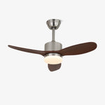 Arlo LED Ceiling Fan Light with Walnut Blades and Remote Control