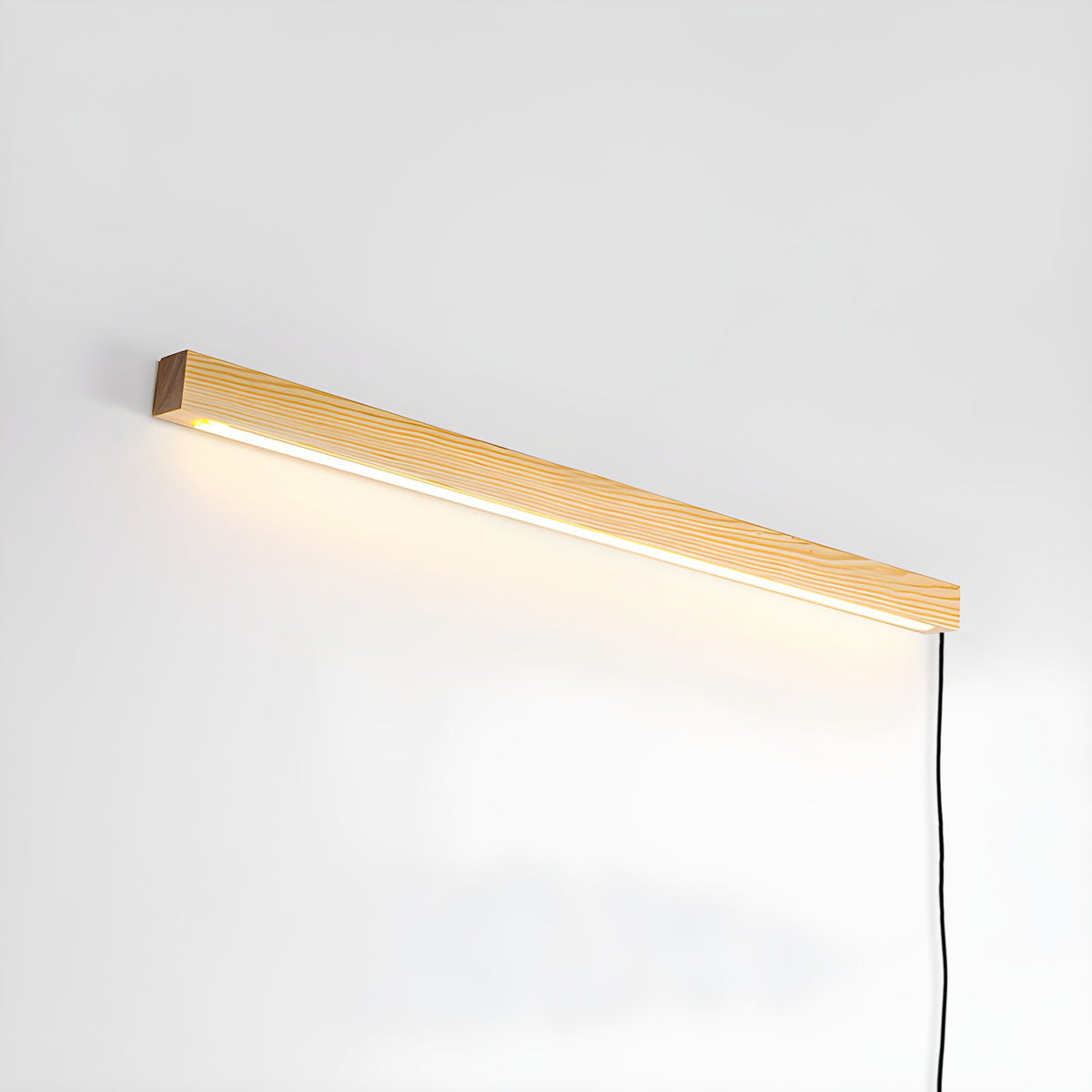 Arlo Wooden LED Wall Sconce – Plug-In Linear Light for Modern Interiors
