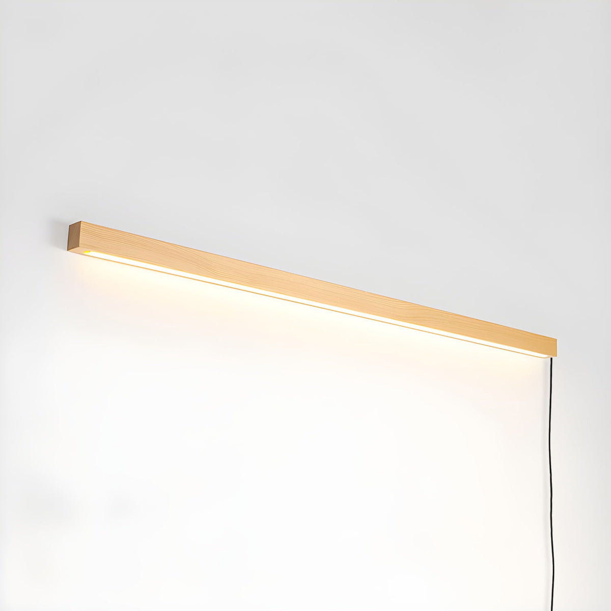 Arlo Wooden LED Wall Sconce – Plug-In Linear Light for Modern Interiors