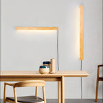 Arlo Wooden LED Wall Sconce – Plug-In Linear Light for Modern Interiors