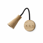 Arlo Sculpted Wood Wall Sconce – Modern Minimalist Bedside Lighting