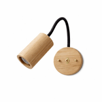 Arlo Sculpted Wood Wall Sconce – Modern Minimalist Bedside Lighting