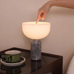 Arno Sphere Marble Table Lamp – Modern Sculptural LED Desk Light