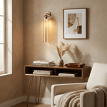Art Glass Wall Sconce with Dual Mounting, Mouthblown Glass, Gold, Black, or Sand Nickel