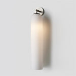 Art Glass Wall Sconce with Dual Mounting, Mouthblown Glass, Gold, Black, or Sand Nickel