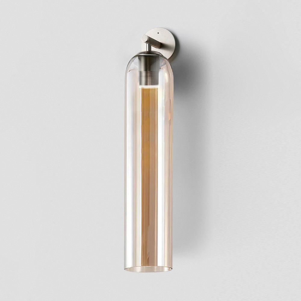 Art Glass Wall Sconce with Dual Mounting, Mouthblown Glass, Gold, Black, or Sand Nickel