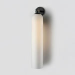 Art Glass Wall Sconce with Dual Mounting, Mouthblown Glass, Gold, Black, or Sand Nickel