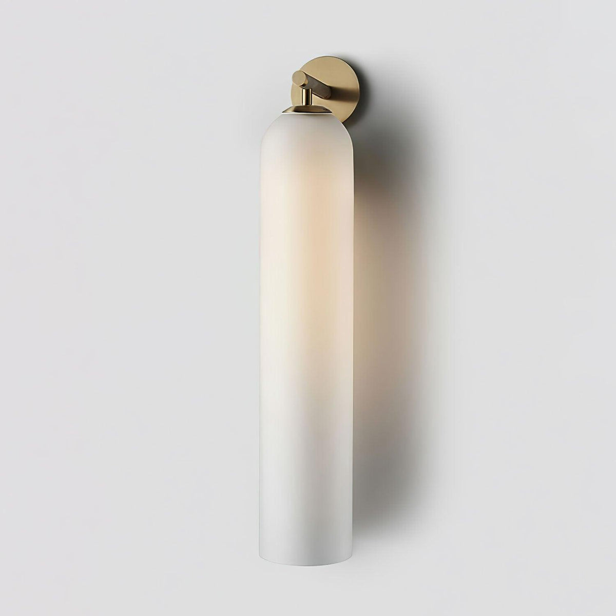 Art Glass Wall Sconce with Dual Mounting, Mouthblown Glass, Gold, Black, or Sand Nickel