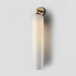 Art Glass Wall Sconce with Dual Mounting, Mouthblown Glass, Gold, Black, or Sand Nickel