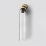 Art Glass Wall Sconce with Dual Mounting, Mouthblown Glass, Gold, Black, or Sand Nickel