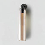 Art Glass Wall Sconce with Dual Mounting, Mouthblown Glass, Gold, Black, or Sand Nickel