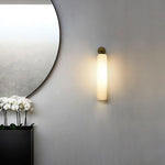 Art Glass Wall Sconce with Dual Mounting, Mouthblown Glass, Gold, Black, or Sand Nickel