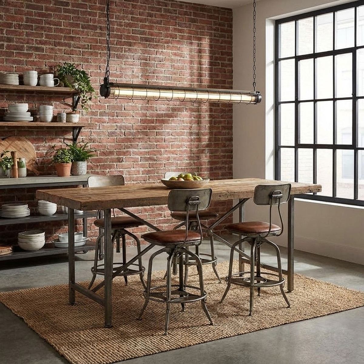 Linear Glass Chandelier with Integrated LED – Modern Kitchen Island Lighting