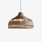 Artisan Rattan Dome Pendant Light – Natural Woven Shade for Modern Interiors