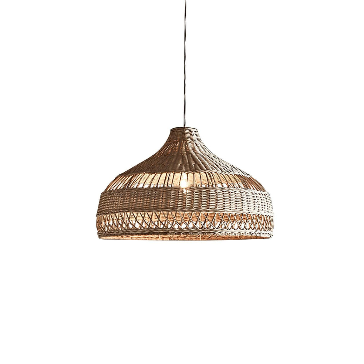Artisan Rattan Dome Pendant Light – Natural Woven Shade for Modern Interiors