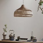 Artisan Rattan Dome Pendant Light – Natural Woven Shade for Modern Interiors