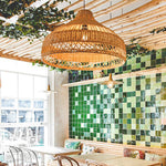 Artisan Rattan Dome Pendant Light – Natural Woven Shade for Modern Interiors