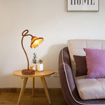 Lotus Leaf Resin Table Lamp with Warm Ambient Glow for Bedside and Living Room