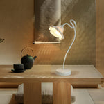 Lotus Leaf Resin Table Lamp with Warm Ambient Glow for Bedside and Living Room