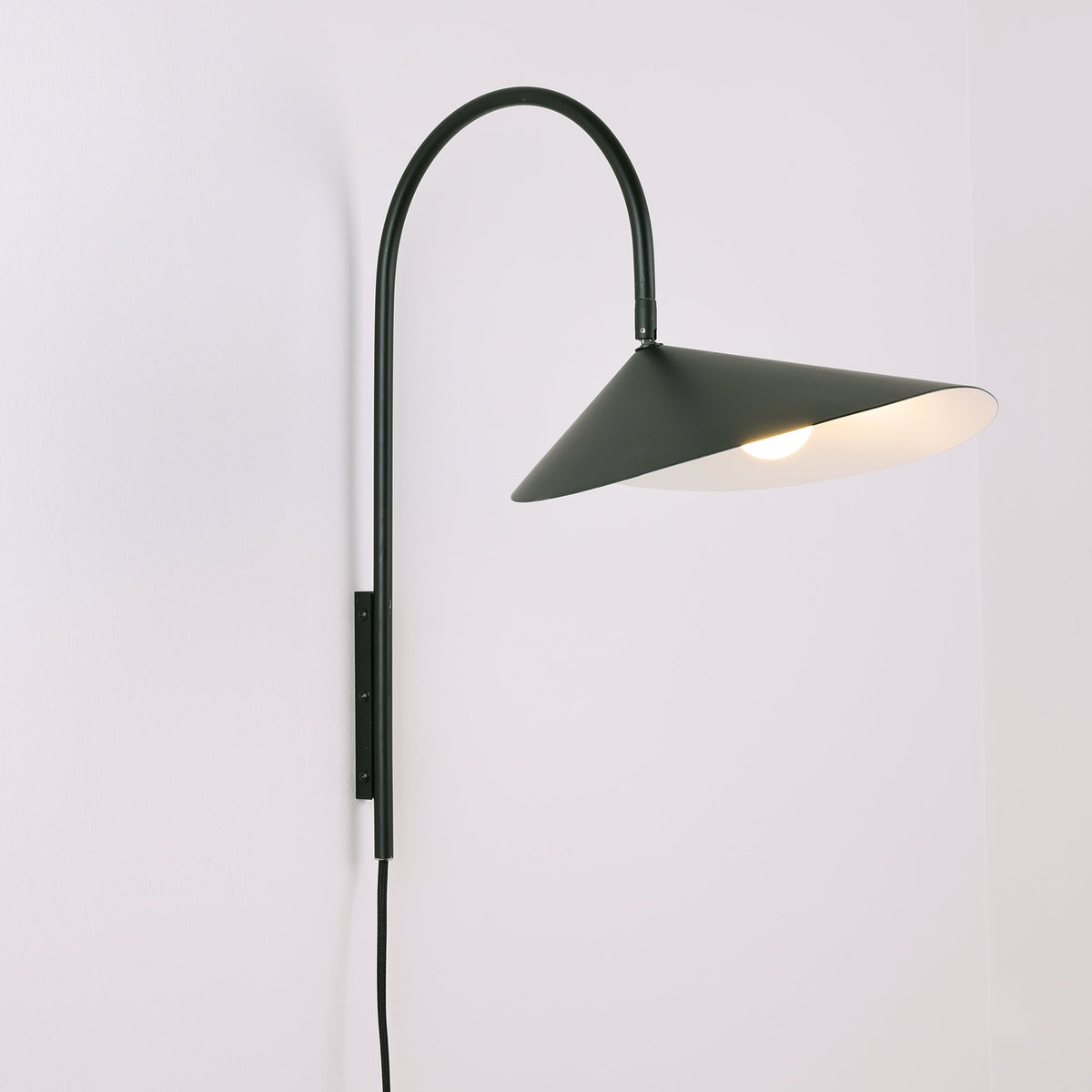 Alocasia Swivel Plug-In Wall Sconce with Adjustable Shade
