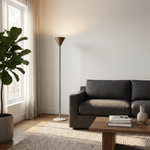 Arven Cone Floor Lamp – Sculptural Wood & Metal Standing Light for Modern Interiors