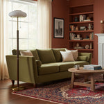 Arvia Floor Lamp – Modern Walnut Wood & Brass Standing Light