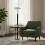 Arvia Floor Lamp – Modern Walnut Wood & Brass Standing Light