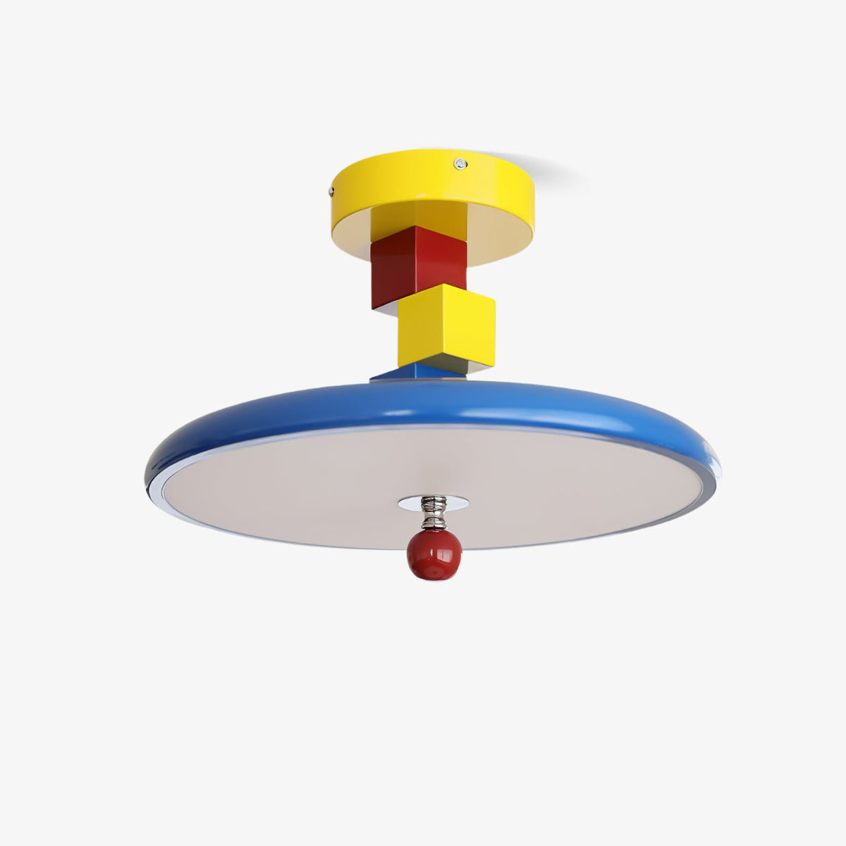 Arvina Block Ceiling Lamp — Modern Memphis-Style LED Flush Mount