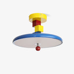 Arvina Block Ceiling Lamp — Modern Memphis-Style LED Flush Mount