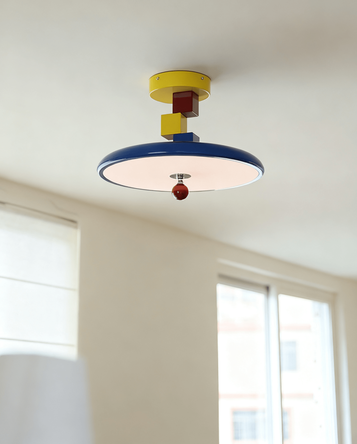 Arvina Block Ceiling Lamp — Modern Memphis-Style LED Flush Mount