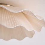 Arwen Fabric Wave Ceiling Light – Modern Flush Mount with Brass Accents