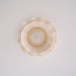 Arwen Fabric Wave Ceiling Light – Modern Flush Mount with Brass Accents