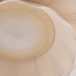 Arwen Fabric Wave Ceiling Light – Modern Flush Mount with Brass Accents